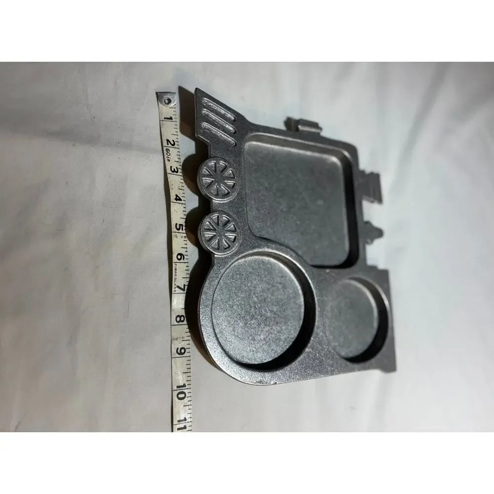 Vintage Cast Aluminum Train Shaped Tray York metalcrafters 1975
